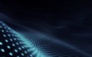 Abstract Blue Dot Wave Pattern Wallpaper