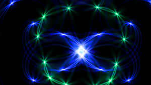 Abstract Blue Green Light Patterns Wallpaper