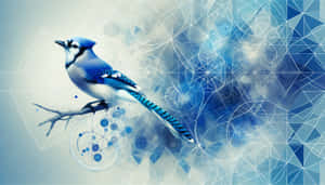 Abstract Blue Jay Artwork Wallpaper