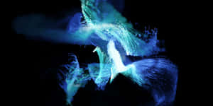 Abstract_ Blue_ Light_ Formations Wallpaper