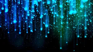 Abstract Blue Light Rain Wallpaper