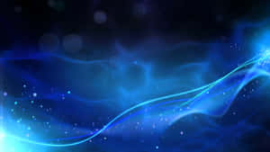 Abstract Blue Light Waves Wallpaper