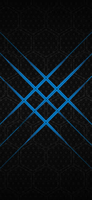 Abstract Blue Lineson Hexagons Wallpaper S24 Ultra Wallpaper