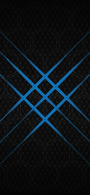 Abstract Blue Lineson Hexagons Wallpaper S24 Ultra Wallpaper