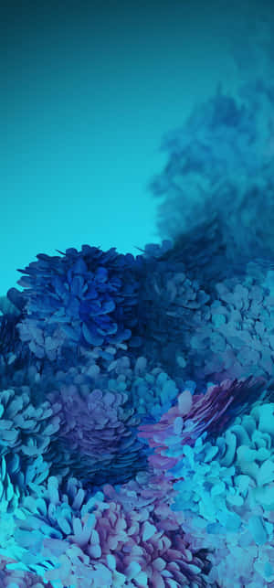 Abstract Blue Petal Gradient Samsung S23 Ultra Wallpaper Wallpaper