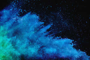 Abstract Blue Powder Explosion Wallpaper