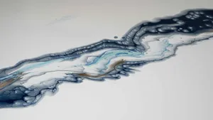 Abstract Blue Resin Artwork Wallpaper