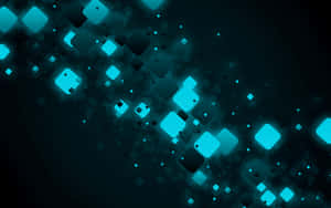 Abstract Blue Square Pattern Wallpaper