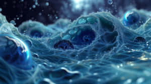 Abstract Blue Water Swirls Wallpaper