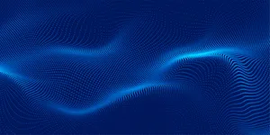 Abstract Blue Wave Particle Design Wallpaper