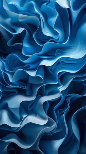 Abstract Blue Waves3 D Art Wallpaper