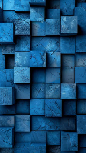 Abstract Blue3 D Cubes Texture Wallpaper