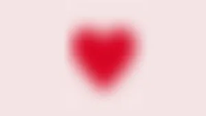 Abstract Blurry Red Heart Wallpaper