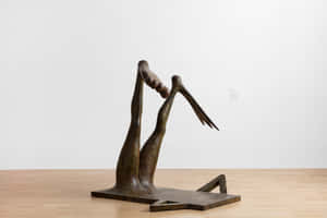 Abstract Bronze Sculpture N G V Wallpaper