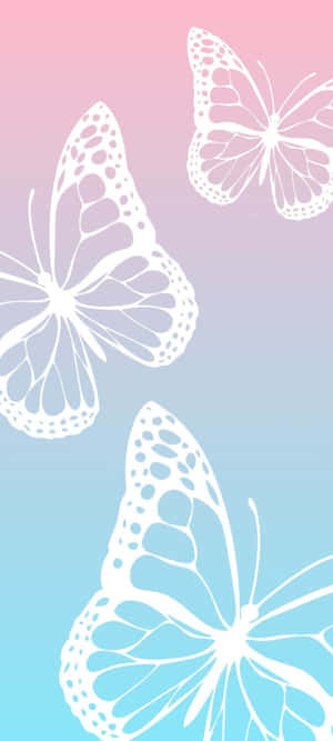 Abstract Butterflies Gradient Background Wallpaper