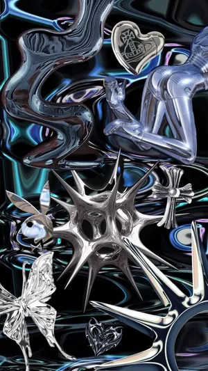 Abstract Chrome Artwork Wallpaper