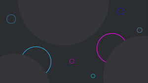 Abstract Circle Composition Dark Background Wallpaper