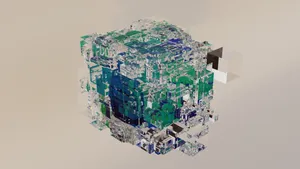 Abstract City Cube Artwork Wallpaper