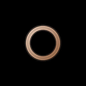 Abstract Copper Ringon Black Background Wallpaper