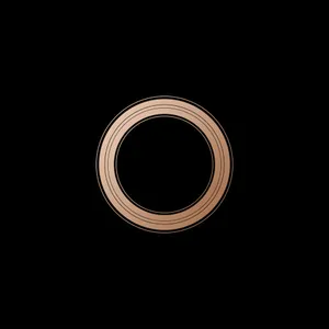 Abstract Copper Ringon Black Background Wallpaper
