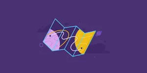 Abstract Cubes Interlocking Graphic Wallpaper