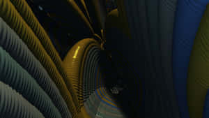 Abstract Curved Tubular Shapes Wallpaper