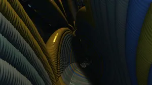 Abstract Curved Tubular Shapes Wallpaper