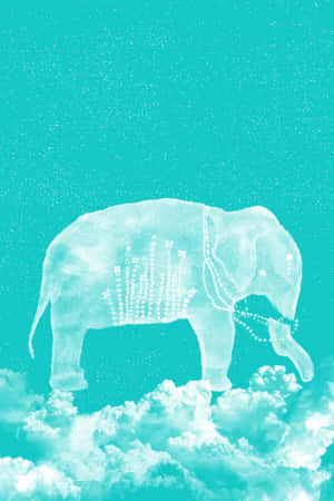Abstract Cute Elephant Watercolor Art Wallpaper