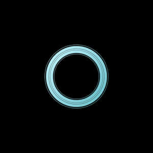 Abstract Cyan Circles Black Background Wallpaper