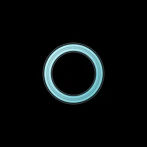 Abstract Cyan Circles Black Background Wallpaper