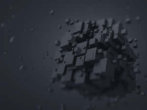 Abstract Cybercore Cubes Disintegration Wallpaper