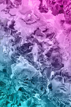 Abstract Faces Contemporary Wallpaper