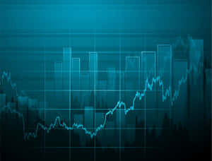 Abstract Financial Chartwith Uptrend Line Graph Wallpaper