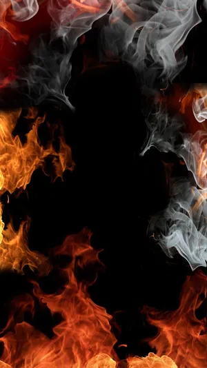 Abstract_ Fire_and_ Smoke_ Dance Wallpaper