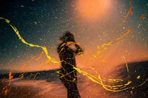 Abstract Fire Dance Wallpaper