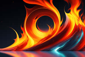 Abstract_ Fire_ Swirl_ Digital_ Artwork Wallpaper