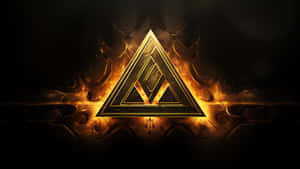 Abstract Fire Triangle Art Wallpaper