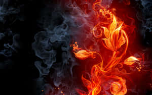 Abstract_ Flaming_ Floral_ Artwork.jpg Wallpaper