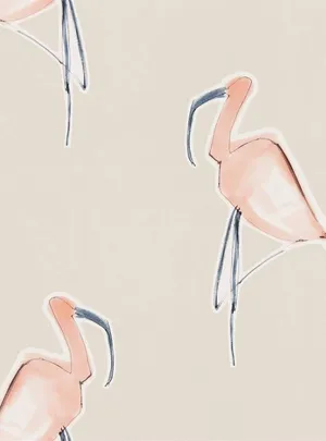 Abstract Flamingo Pattern Wallpaper