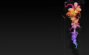 Abstract Floral Artwork Wallpaper