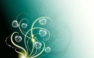 Abstract Floral Glow Background Wallpaper