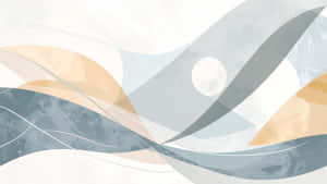 Abstract Flowing Shapes Wallpaper