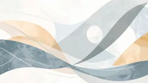 Abstract Flowing Shapes Wallpaper