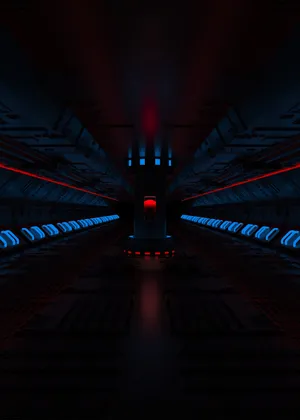 Abstract Futuristic Light Blue Lights - A Uniquely Mesmerizing Design Wallpaper