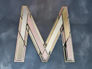 Abstract Geometric M Letter Art Wallpaper