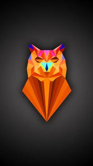 Abstract Geometric Owl Artwork Wallpaper