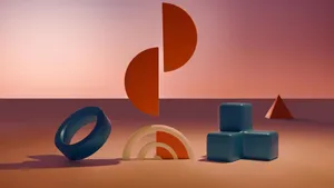 Abstract Geometric Shapes Composition Wallpaper