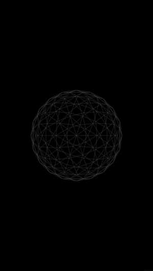 Abstract Geometric Sphere Black Background Wallpaper