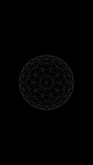 Abstract Geometric Sphere Black Background Wallpaper