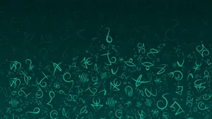 Abstract Glowing Glyphs Background Wallpaper